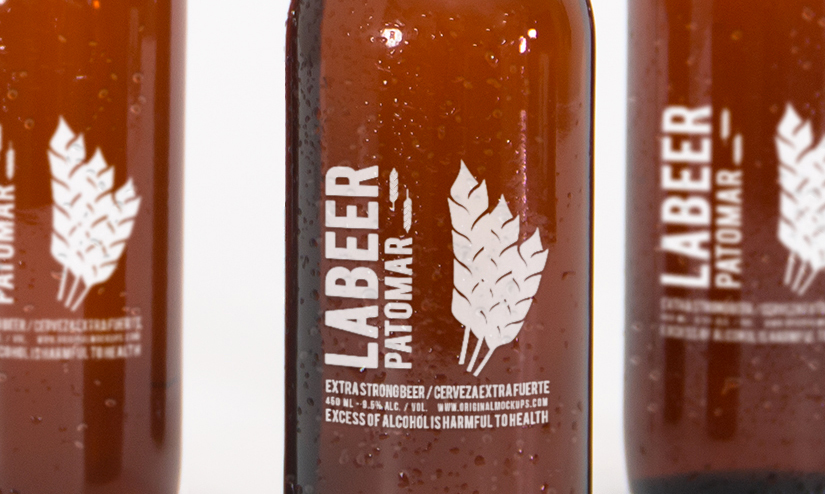 啤酒酒瓶外观设计样机模板 Beer Bottle Mockup插图1