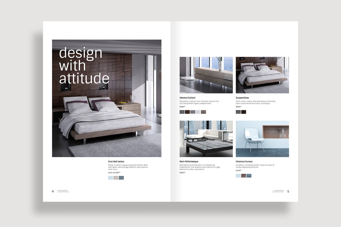 生活家居品牌产品目录/画册设计模板 Living Design – Product Catalog Template插图2