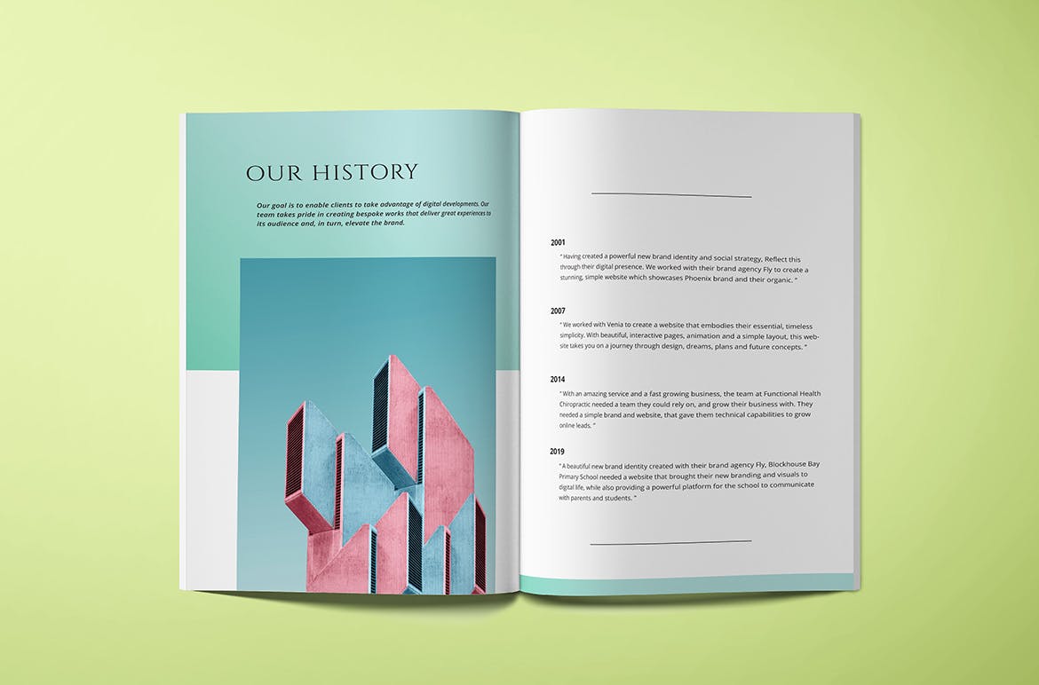 A4尺寸规格建筑公司适用的企业画册设计模板 Architecture A4 Proposal Brochure Template插图2