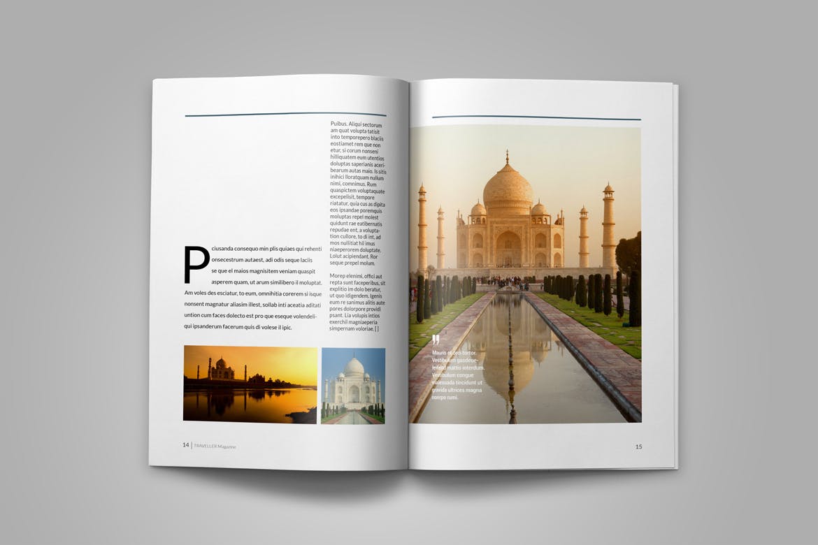 高品质的时尚多用途旅行杂志楼书画册品牌手册设计模板（indd）插图(14)