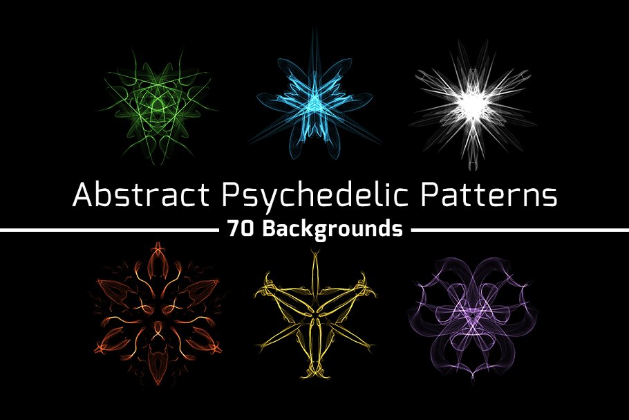 迷幻抽象背景合集 Abstract Psychedelic Patterns插图