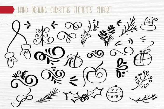 圣诞主题系列多元素设计套装 Christmas Bundle插图6