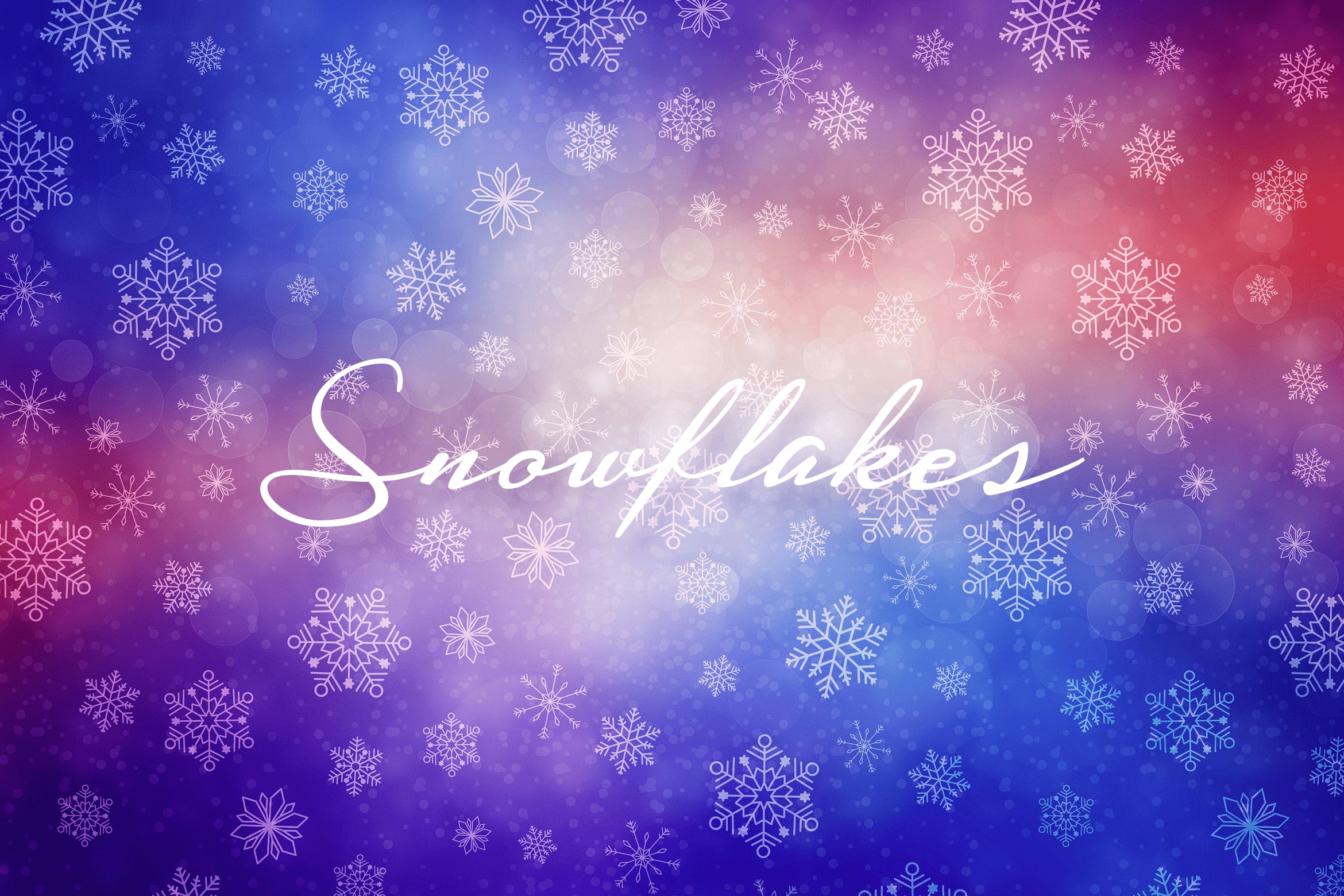 冬季雪花图案高清背景图素材 Winter Snowflakes Backgrounds插图