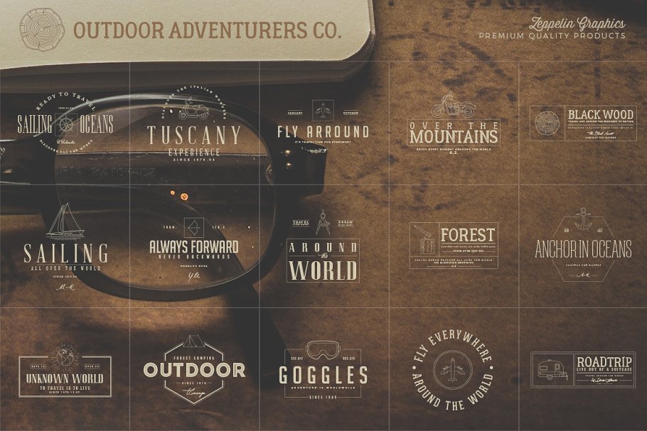 150个户外旅游探险主题Logo模板 150 Outdoor Adventurers Logos插图(3)