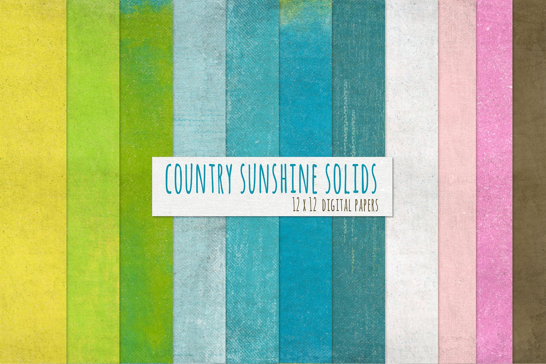 多彩阳光色彩纸张纹理 Country Sunshine Solid Digital Paper插图3