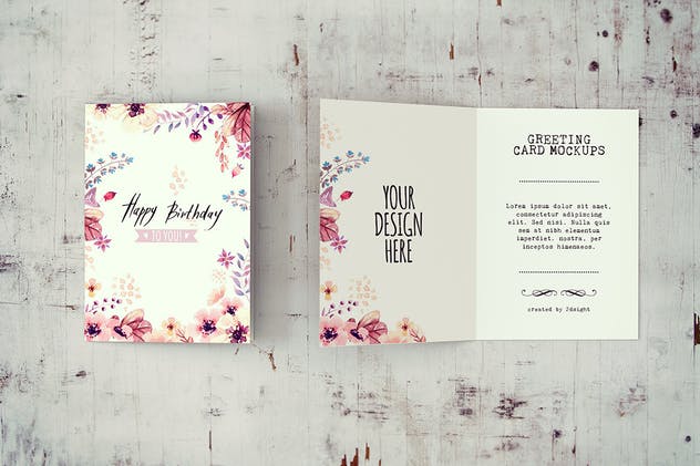 邀请函/贺卡印刷品样机V3 Invitation & Greeting Card Mockups v3插图(4)