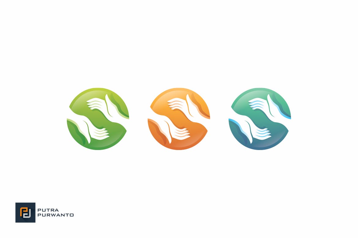 爱心慈善互助机构概念Logo设计模板 Caring – Logo Template插图(3)