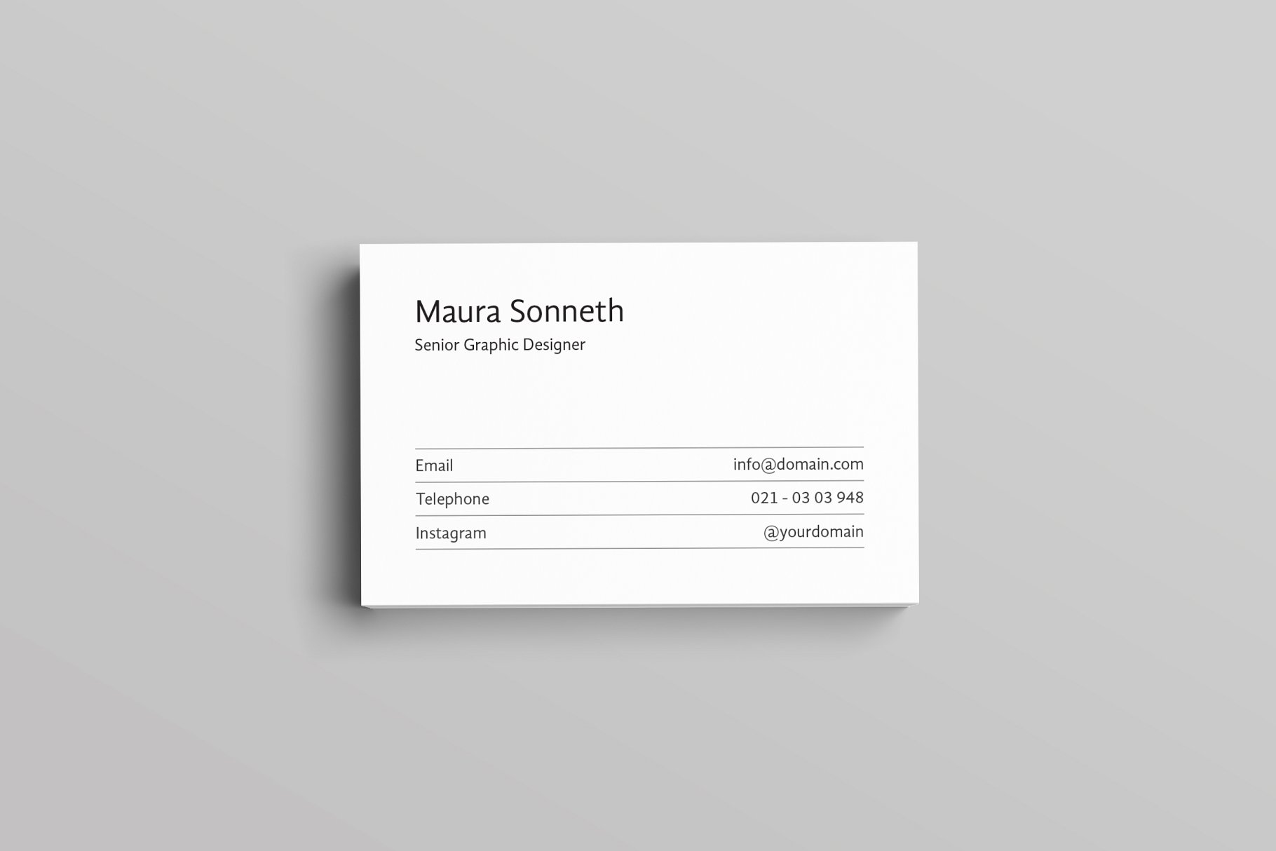 极简主义设计风格企业名片设计模板 Sonneth Business Card Template插图(2)