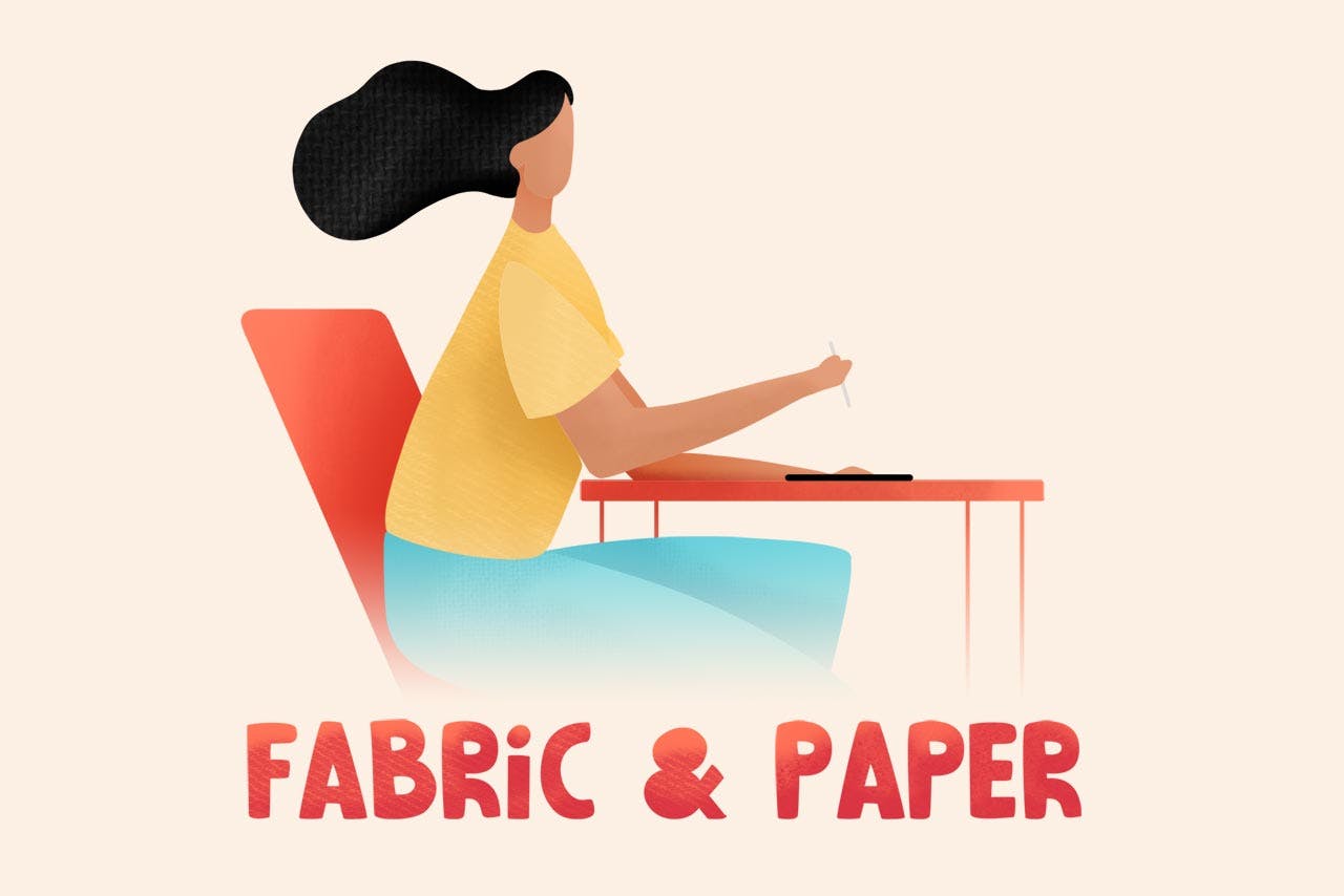 28种织物和纸张肌理纹理Procreate笔刷 Fabric & Paper Procreate Brushes插图1