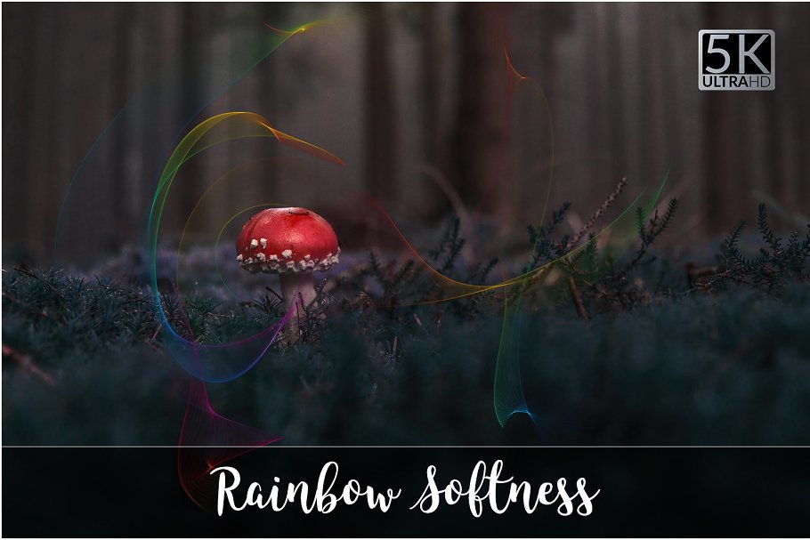 5K分辨率柔和光线叠层背景 5K Rainbow Softness Overlays插图