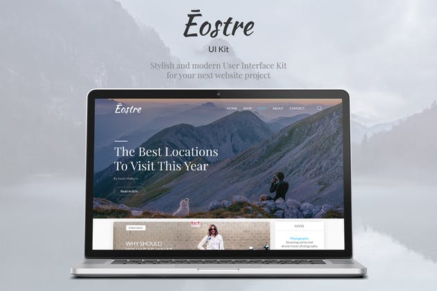 现代设计潮流趋势Web项目UI设计套件 Eostre Ui Kit插图(1)