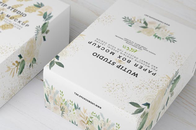 礼品纸盒包装样机Vol.2 PAPER BOX MOCKUP 02插图(4)