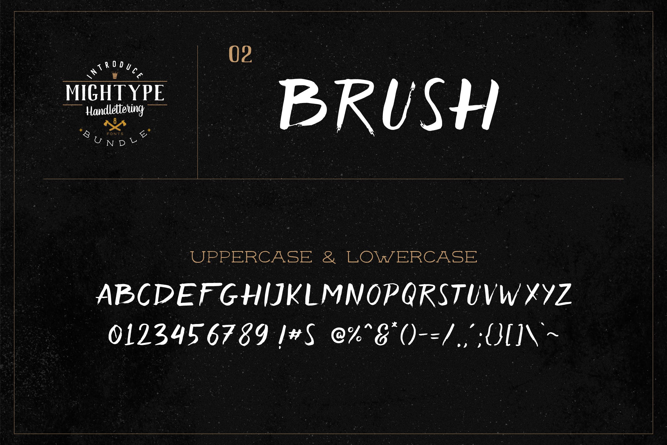 Mightype英文笔刷字体下载 Mightype 02 – Brush插图