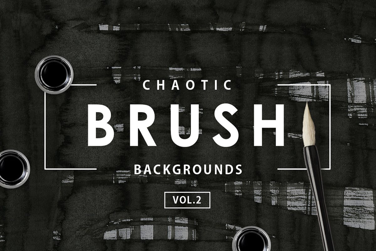 30种手工油墨颜料肌理纹理素材包v2 Chaotic Brush Backgrounds Vol.2插图