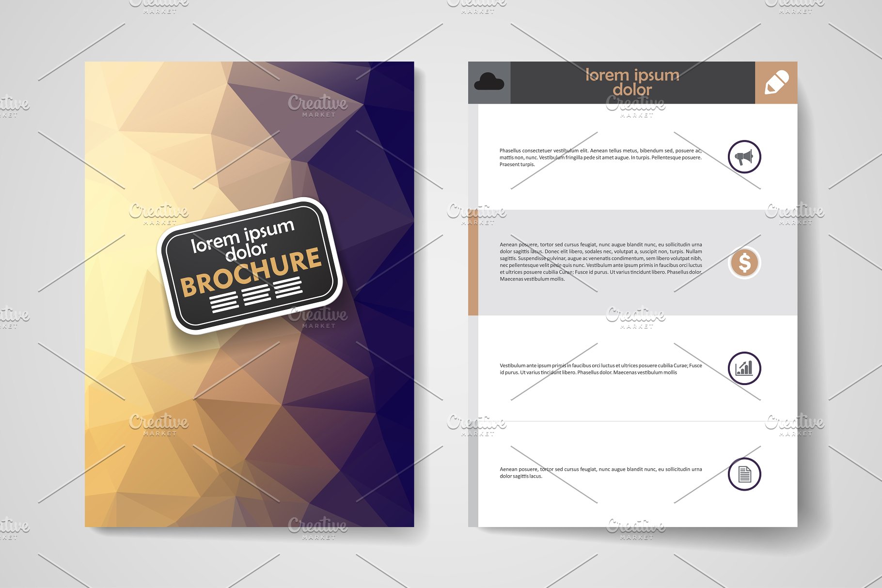 简约企业产品宣传画册模板 Set of Brilliant Brochures插图(2)