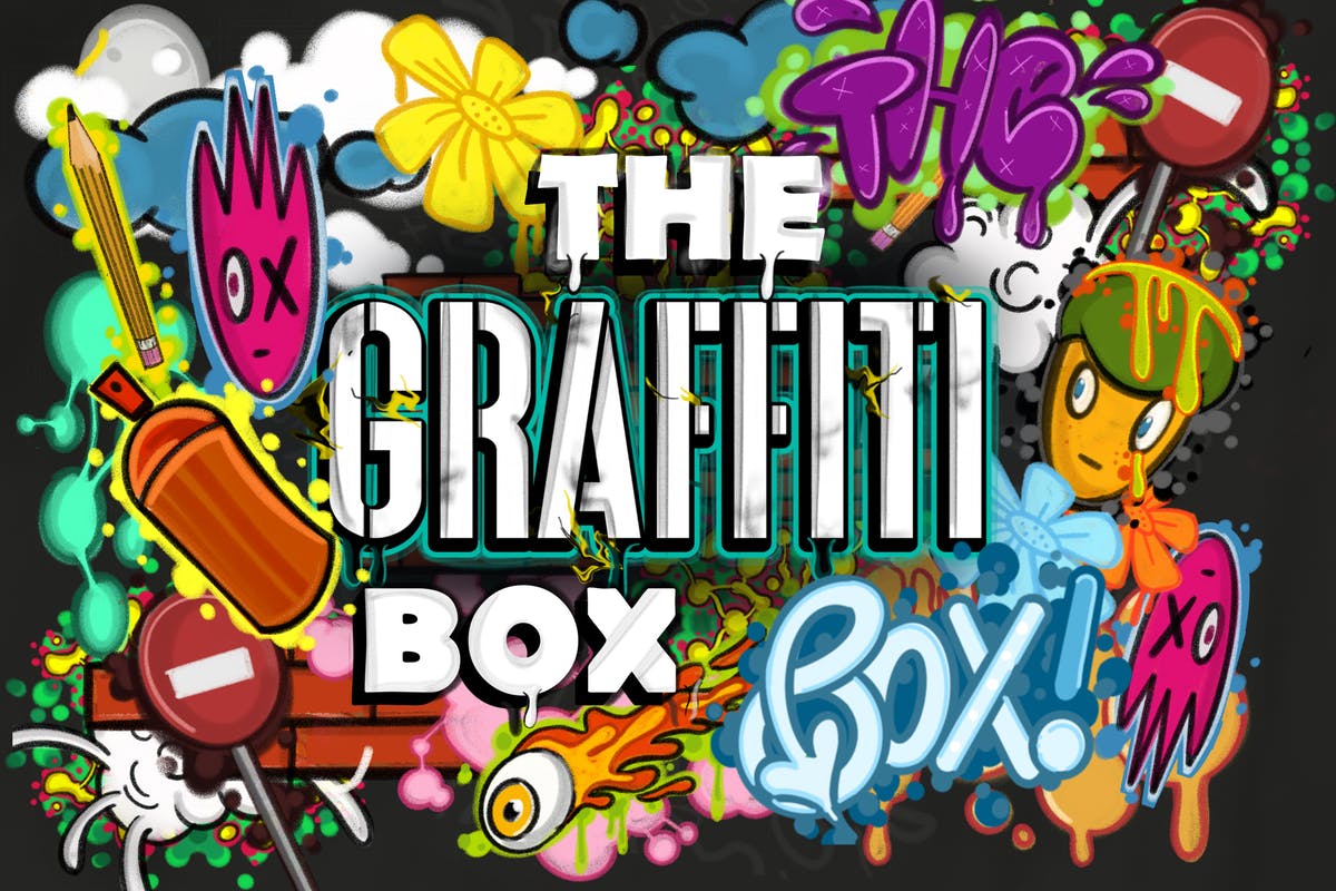 涂鸦艺术插画创作Procreate笔刷工具箱 The Graffiti Box: Procreate Brushes插图
