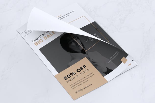 时尚服饰品牌促销广告海报设计模板 KOLASE Fashion Store Flyer插图3