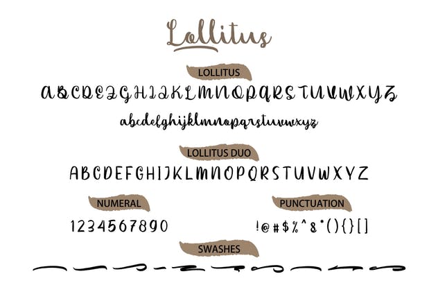 现代时尚字体二重奏：手写字体&无衬线字体 Lollitus Font Duo插图3