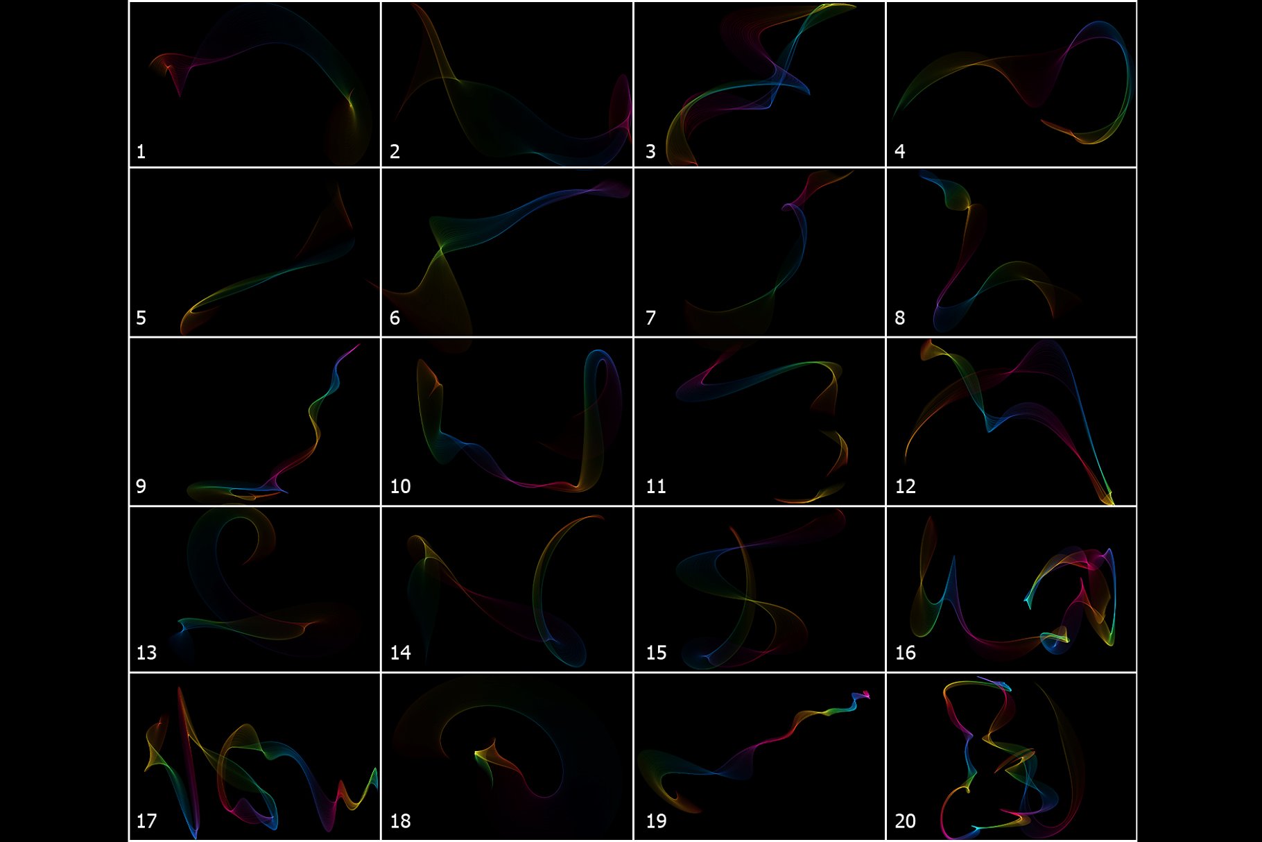 5K分辨率柔和光线叠层背景 5K Rainbow Softness Overlays插图(4)