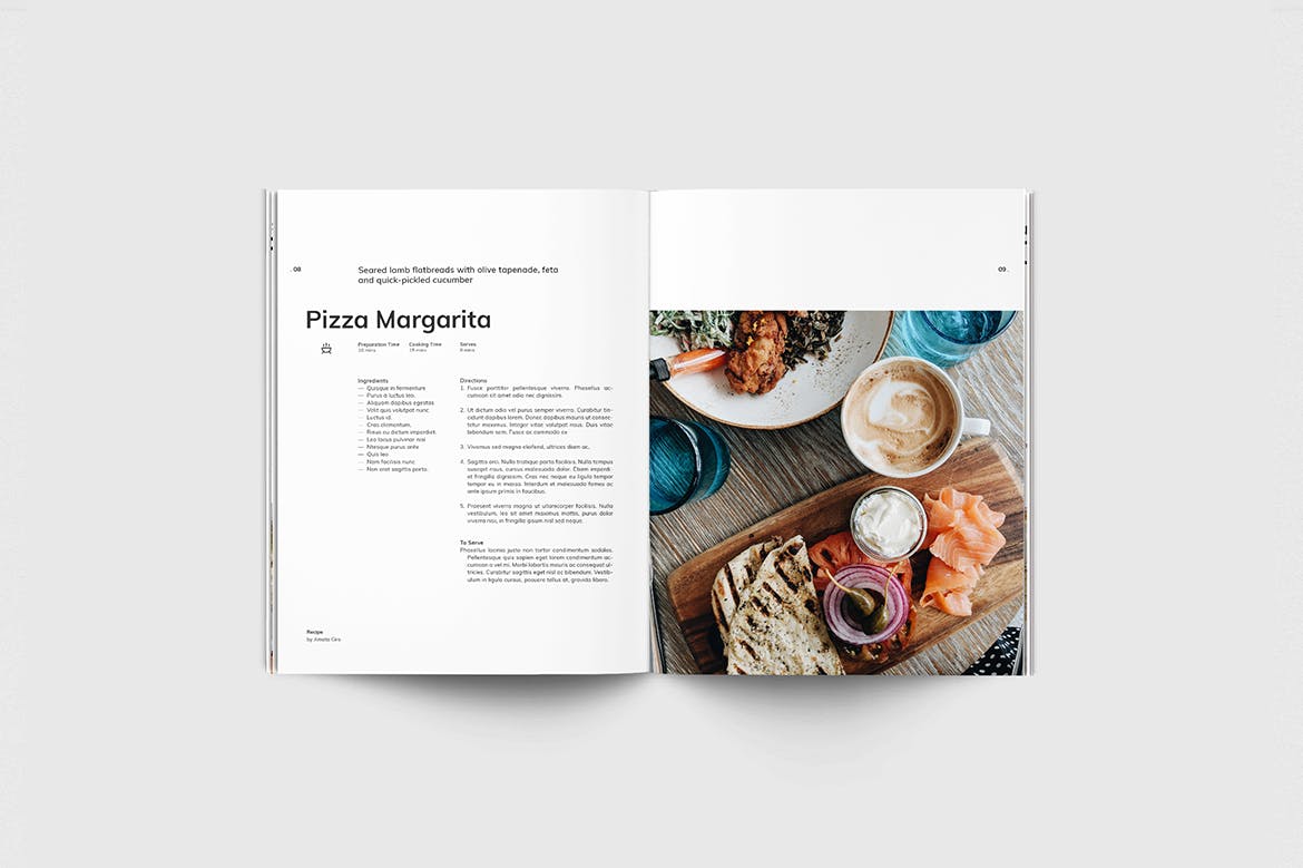 菜谱菜单图书/美食杂志版式设计模板 Cookbook插图5