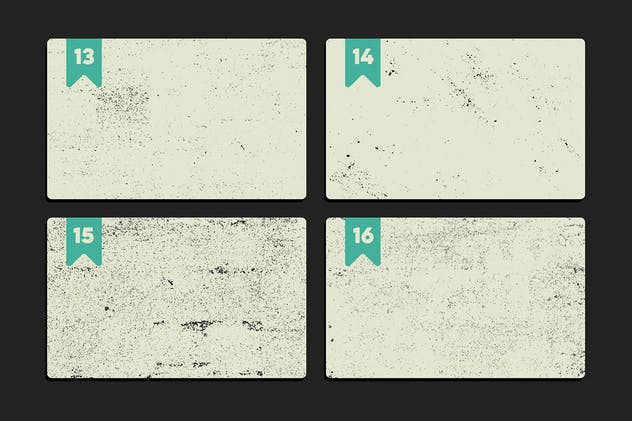 16个粗糙噪点复古做旧矢量纹理素材 16 Grunge Textures插图4