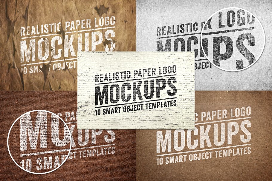 纸张印刷效果 Logo 展示样机 Paper Logo Mockups Volume 1插图(3)