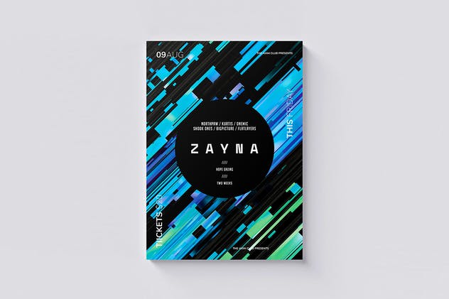 Zayna音乐派对海报传单模板 Zayna Flyer / Poster Template插图(4)