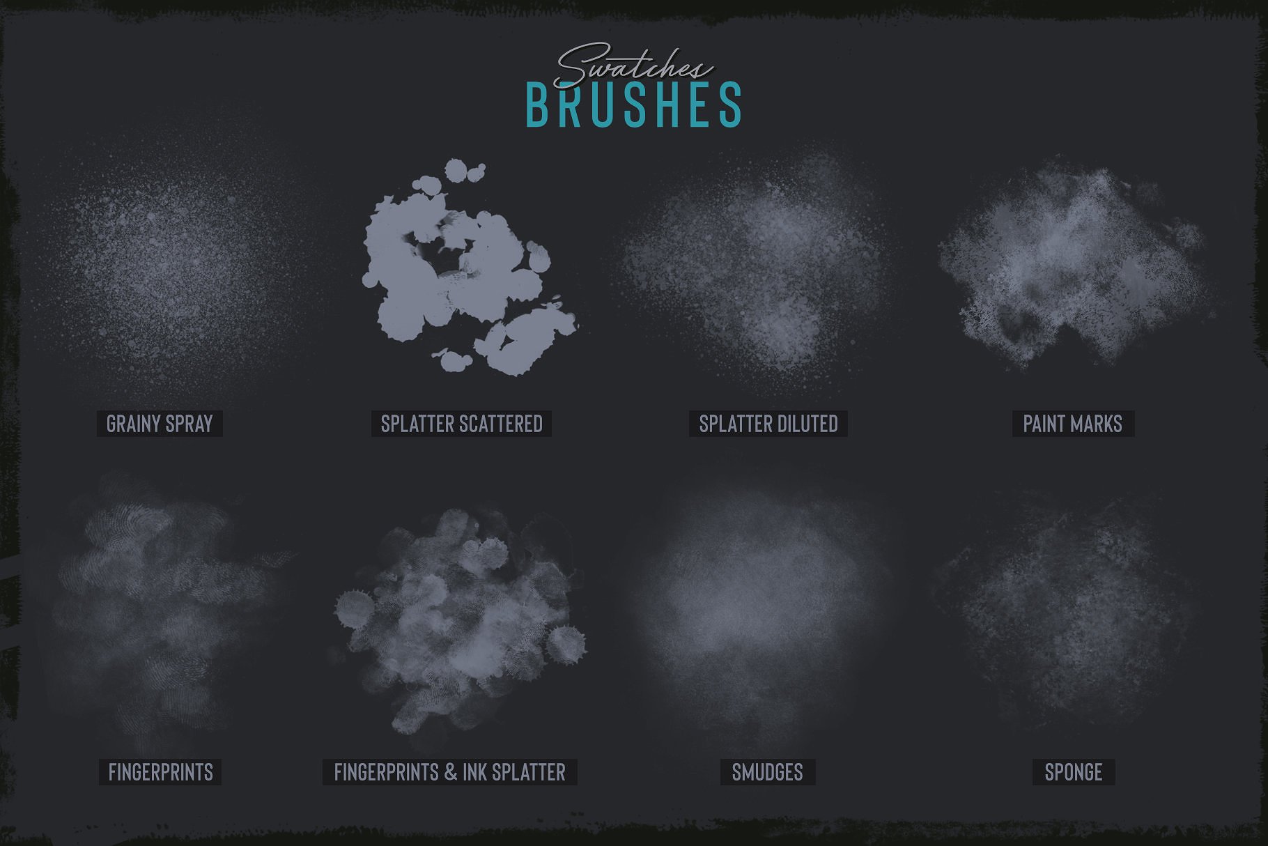 素描卡通3D渲染笔刷 Grunge Toolbox Procreate Brushes插图3