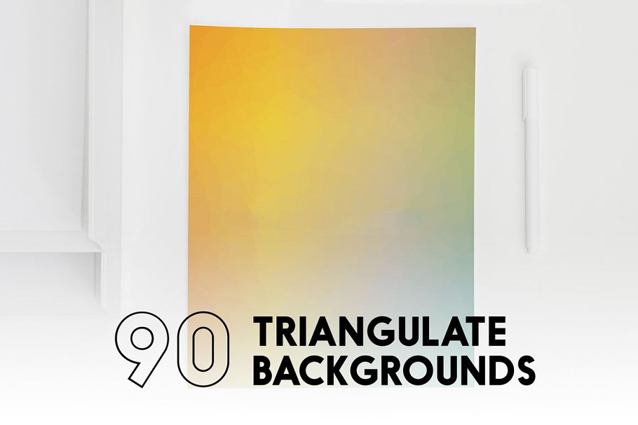 90款三角图形渐变色背景 90 Triangulate Backgrounds插图