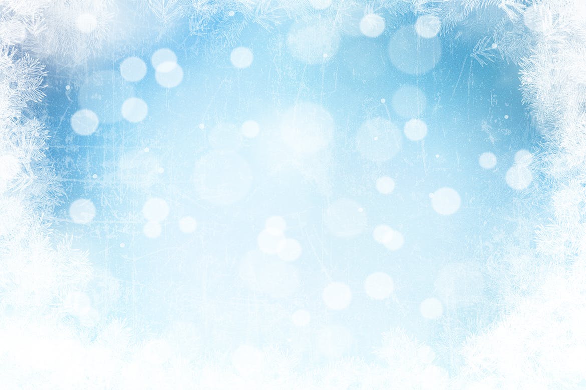 冰霜风格圣诞节背景图素材 Frosty christmas bokeh background插图1