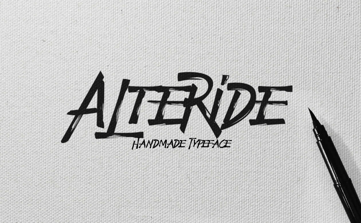软刷画笔英文手写字体 Alteride PenBrush Typeface插图