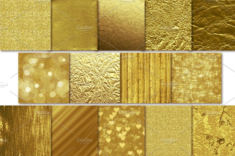 28款奢华金箔背景纹理 28 Gold Foil Textures / Backgrounds插图2