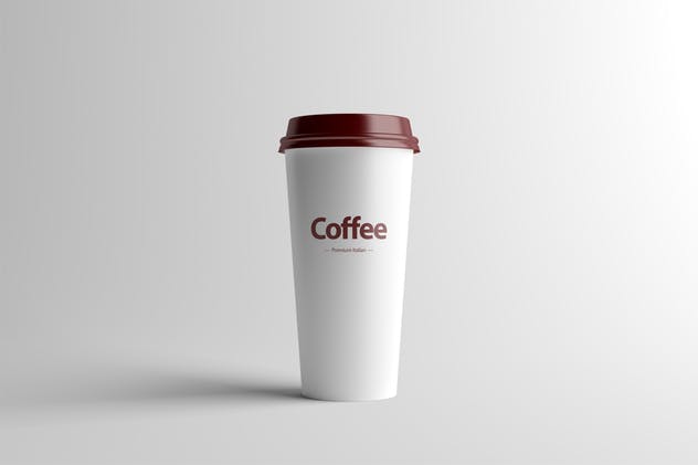 咖啡超大杯包装设计模板 Paper Coffee Cup Mock-Up – Large插图(5)