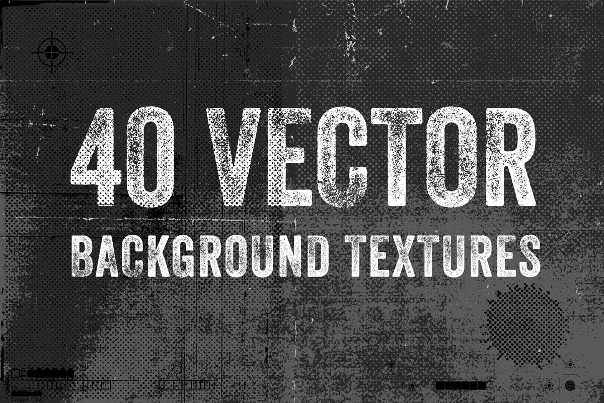 40个复古水墨矢量背景纹理 40 Vector Background Textures插图