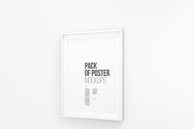 极简主义白色画框样机 Minimal Poster Mockups插图(5)