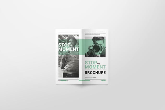 DL双折页传单宣传册样机模板V2 DL Bifold Brochure Mockups 02插图5