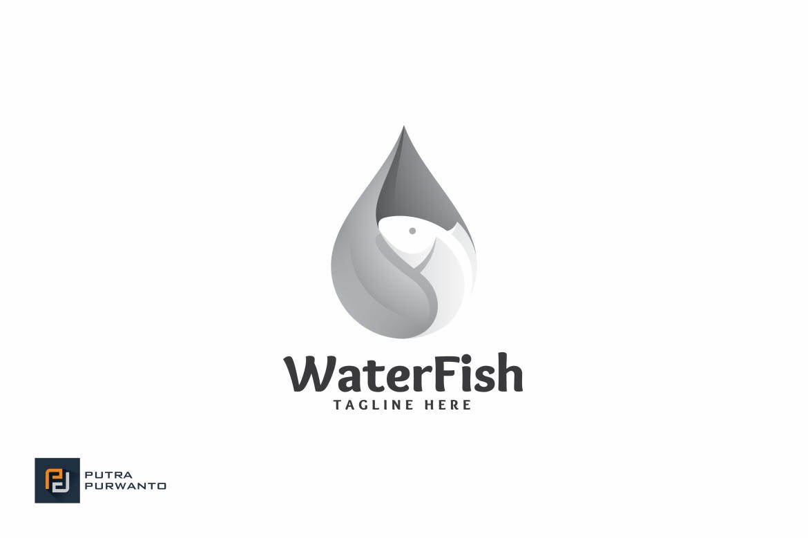 绿色环保机构公司水滴图形概念Logo设计模板 Water Fish – Logo Template插图(2)