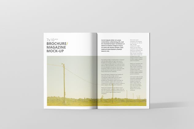 时尚宣传册杂志样机模板 Brochure / Magazine Mockup – 7×10插图(5)