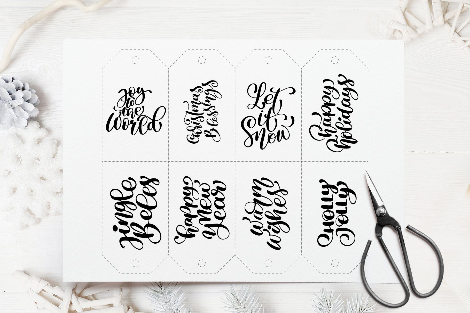 圣诞节礼物标签矢量设计图形素材 Christmas Gift Tags插图(5)