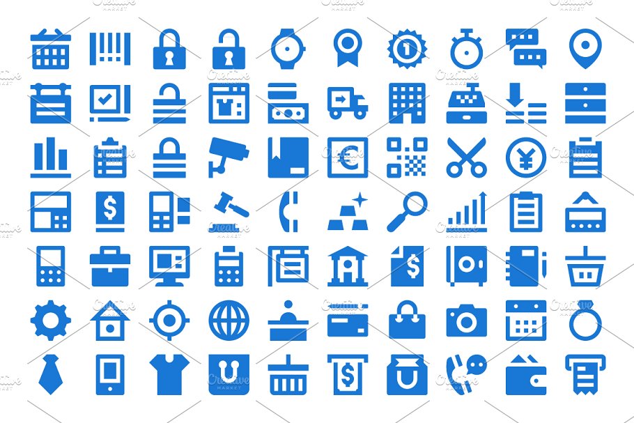 125+购物和零售主题图标集 125+ Shopping and Retail Icons Set插图(1)