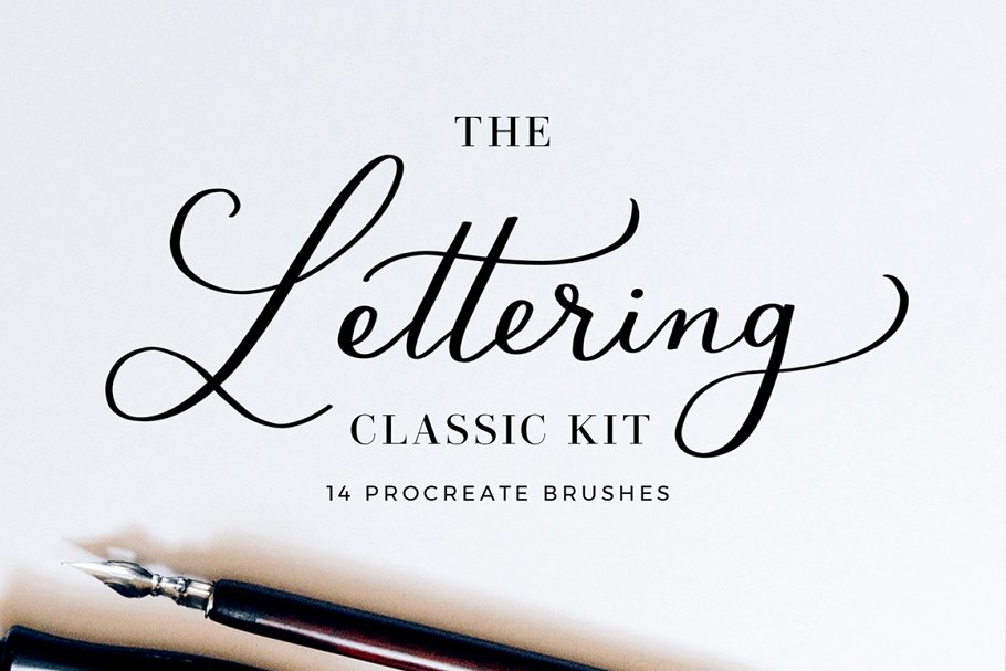 手写英文字体Procreate笔刷 Procreate Lettering Brushes Classic插图7