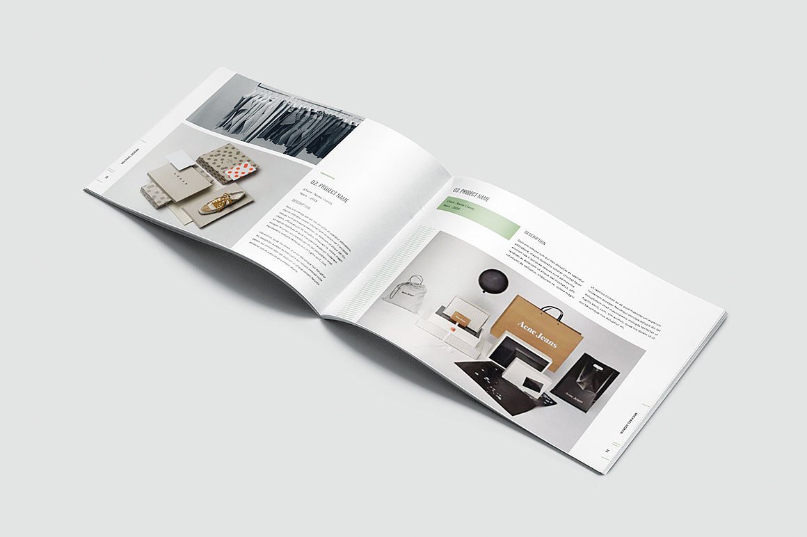 简约而专业的图形设计师产品组合杂志模板插图(6)