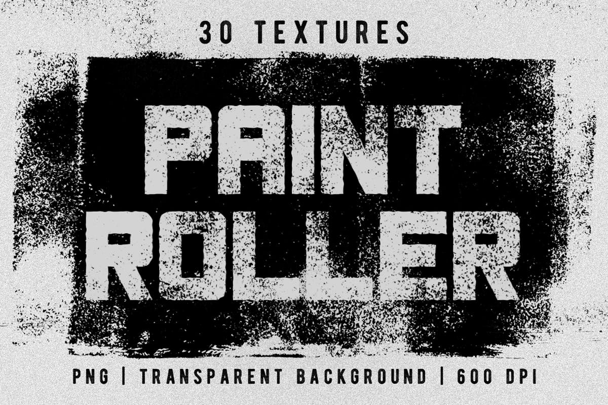 30款高品质墨水油漆滚筒纹理套装 Set of 30 Paint Roller Textures插图