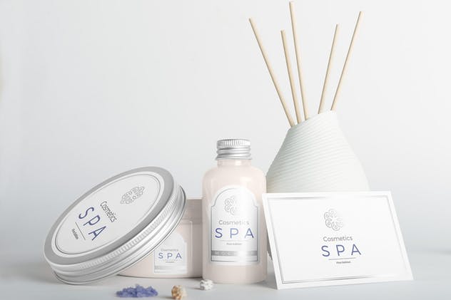 SPA高级品牌化妆品品牌包装外观样机v.1 SPA Cosmetics Mockup v.1插图(8)