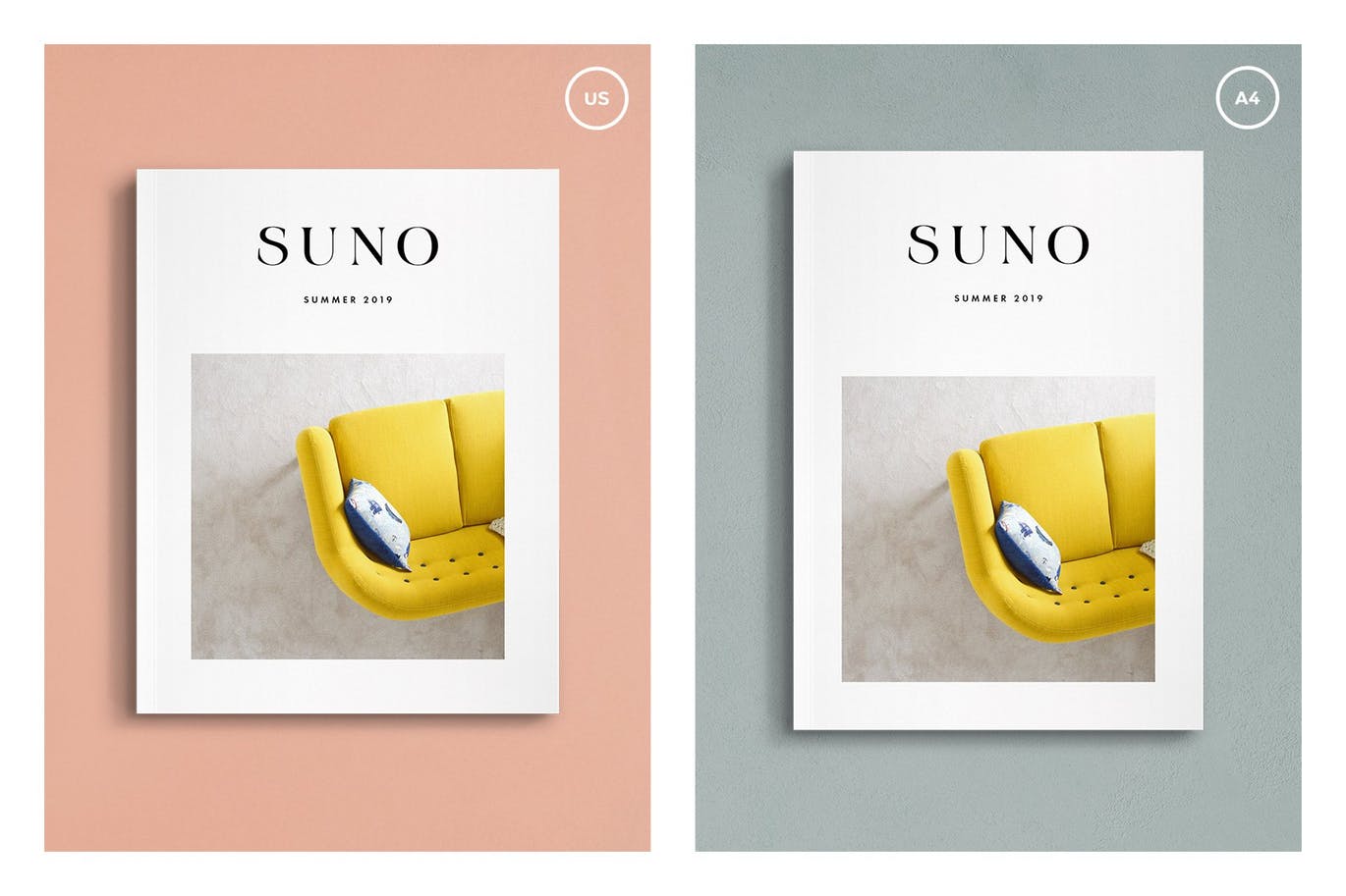 北欧简约时尚风格杂志设计效果图样机 Suno Magazine Mockup Kit插图(6)