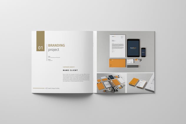 广告设计/网站设计/工业设计公司适用的产品目录画册设计模板 Graphic Design Portfolio Template插图(3)