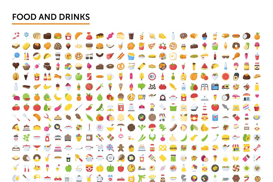 2500枚表情图标合集 2500 Emoji Icons Bundle插图(3)
