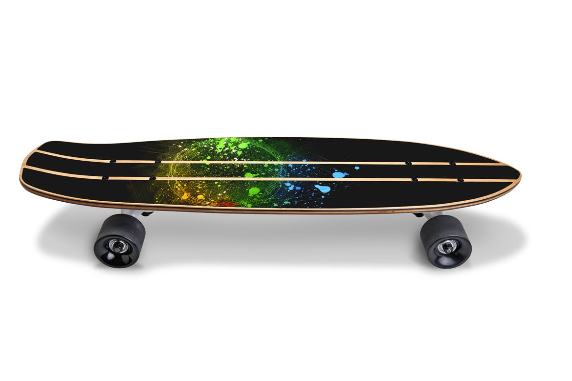 滑板顶部设计正面预览图样机02 Skate_Board-02_Mockup插图(2)