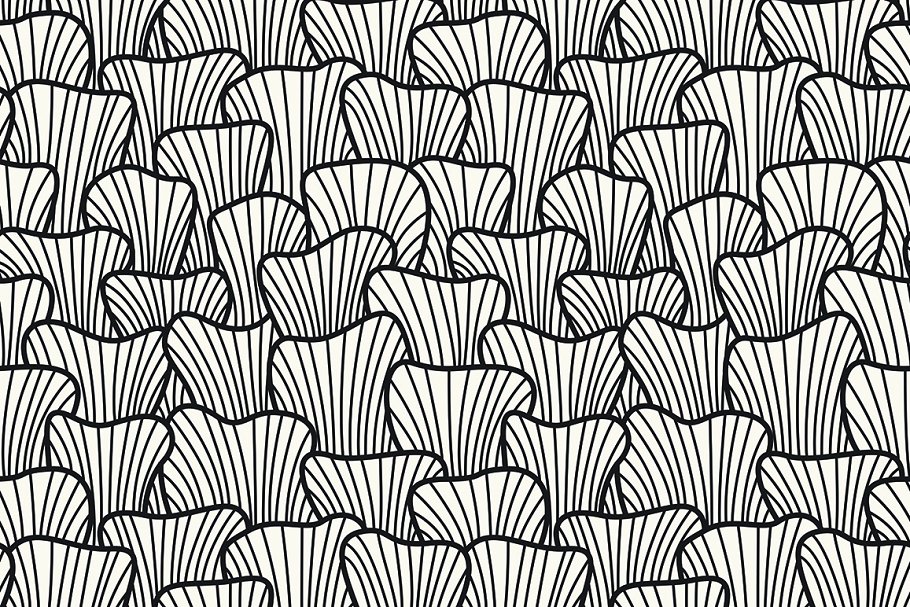 手绘涂鸦无缝线条重叠图案 Hand drawn Doodles Seamless Patterns插图(4)