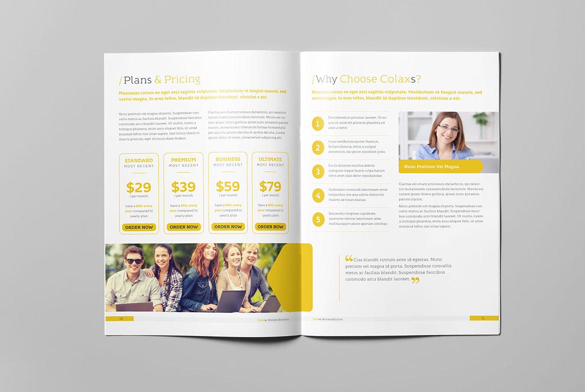 商业手册/企业品牌画册设计模板素材 Colaxs Business Brochure插图(5)